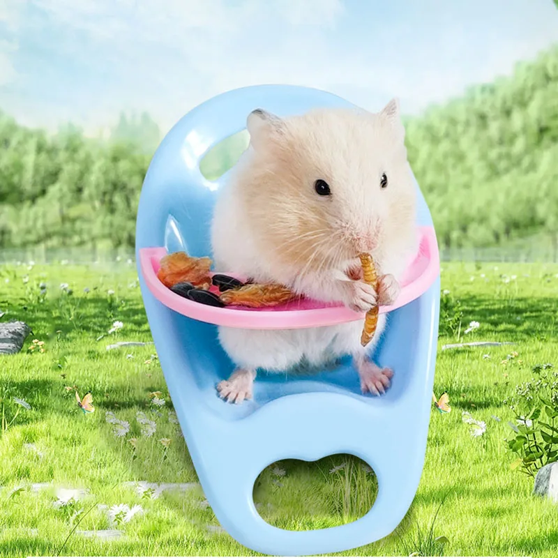 Hamster-Esszimmerstuhl, kleiner Tier-Esszimmerstuhl mit Tablett – Bild 3