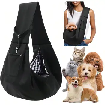 Leichte Haustier-Tragetasche, atmungsaktive Umhängetasche für Hunde und Katzen, Reisetasche für kleine Hunde