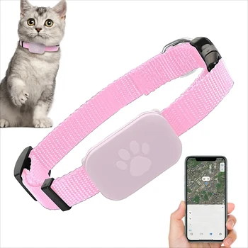 GPS-Tracking-Katzenhalsband für Katzen und Kätzchen mit Sicherheitsschutz, Langlebiger Akku, Echtzeit-Ortung