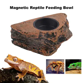 Magnetische Reptilien fütterung leiste hängende Tiere Futter Wasserschale Levitation Futters chale für Gecko