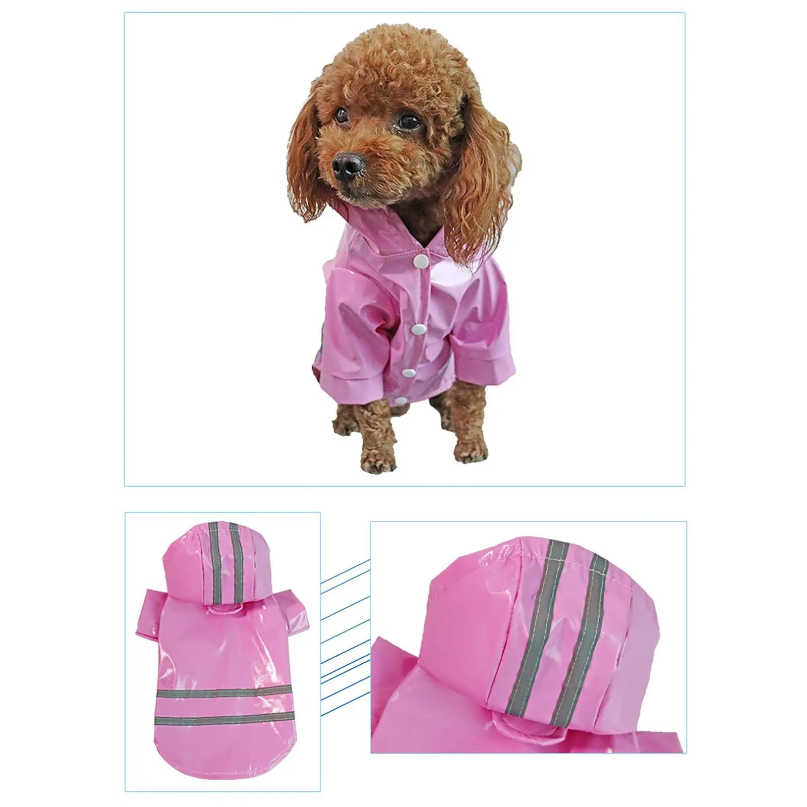 Hunde-Regenmantel, reflektierend, wasserdicht, schneesicher – Bild 5
