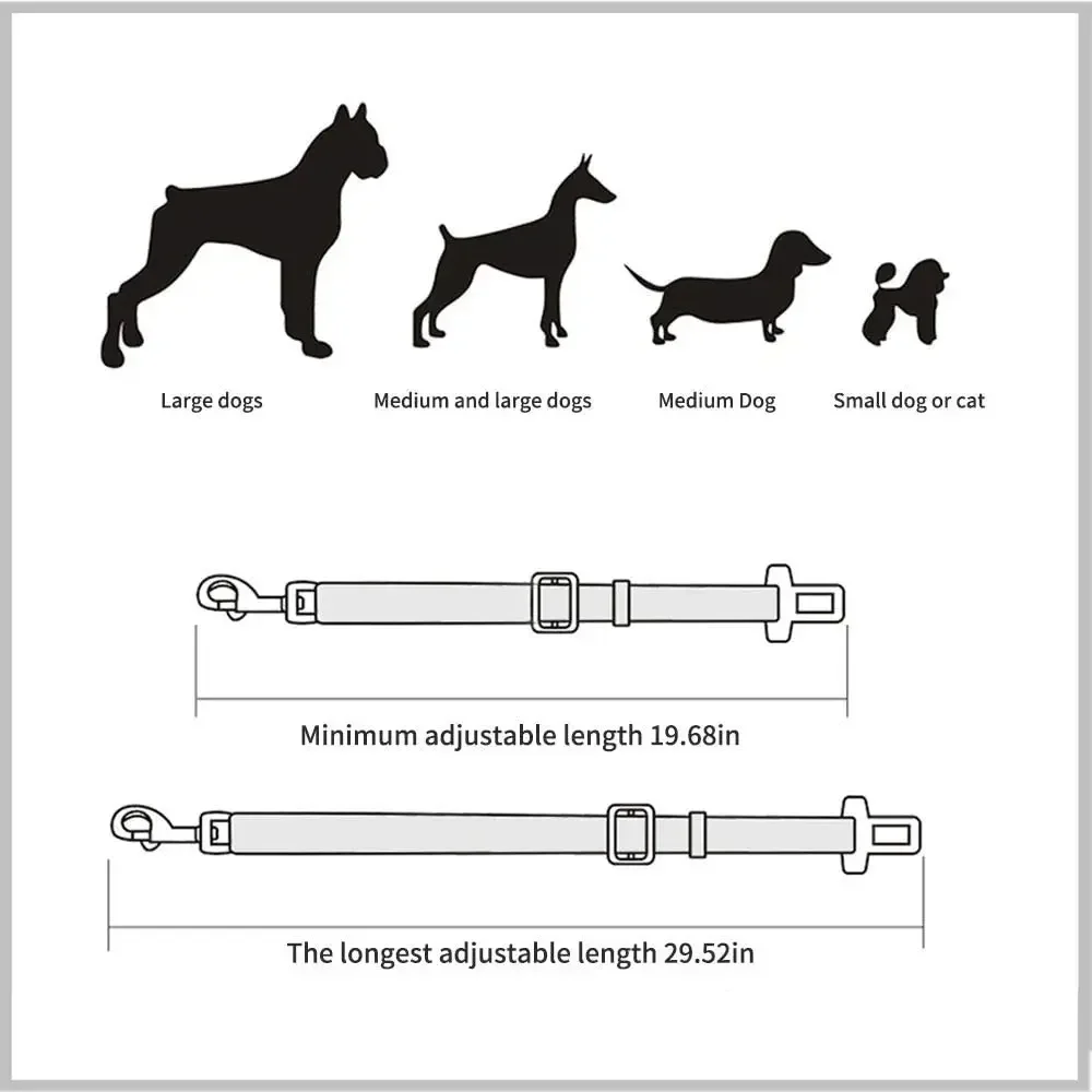 Verstellbarer Haustier-Autositzgurt für Katzen und Hunde – Bild 6