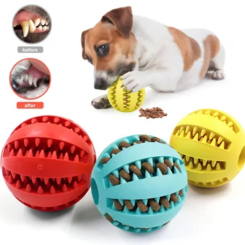 Hundespielzeug-Ball, interaktive Gummibälle, Kauspielzeug für Welpen, Zahnreinigungsball für Haustiere