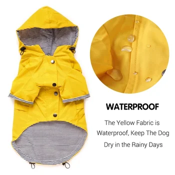 Wasserdichter Winddichter Hundemantel für Kleine Mittlere Große Hunde - Sportlicher Hoodie-Stil Regenmantel