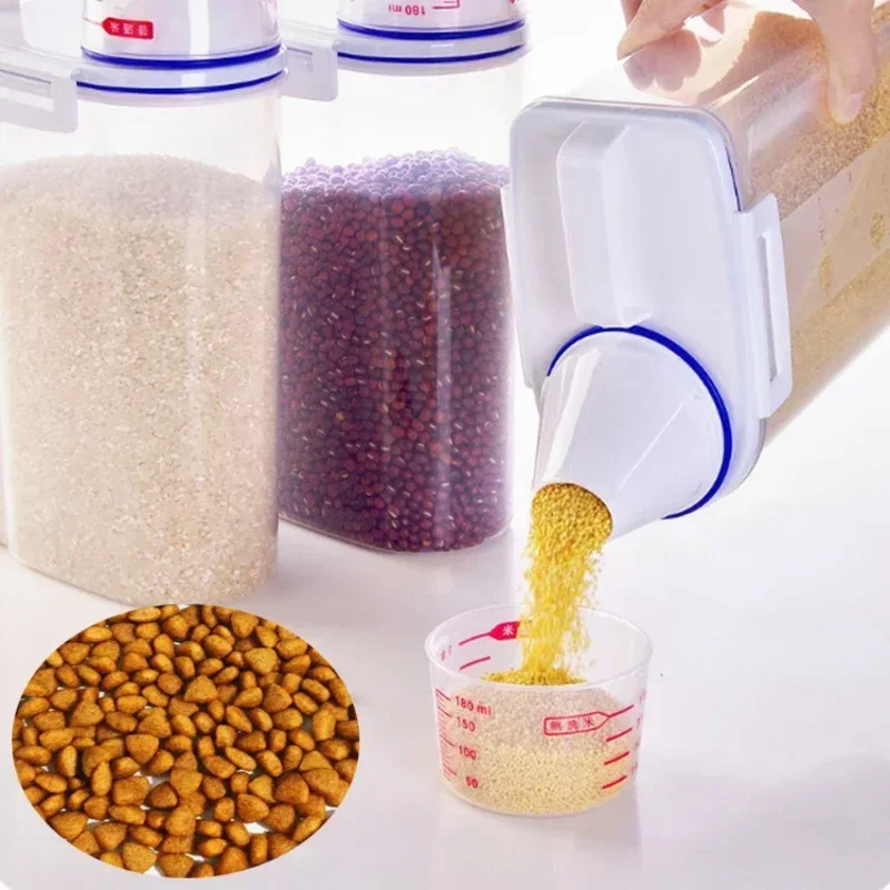 1,5 kg/2 kg Eimer für Hunde und Katzen, Kunststoff-Lagertank – Bild 4