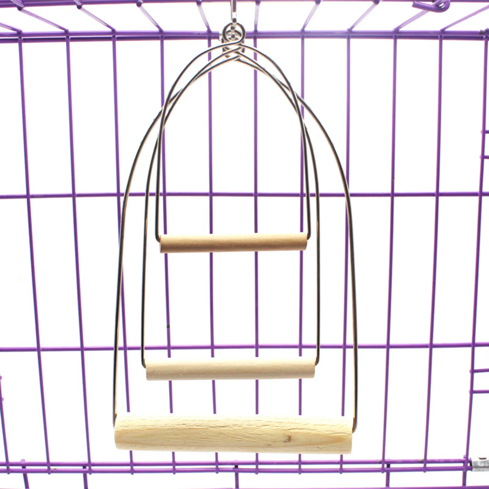 Vogelspielzeug aus Holz und Metall, hängende Hängemattenschaukel – Bild 6
