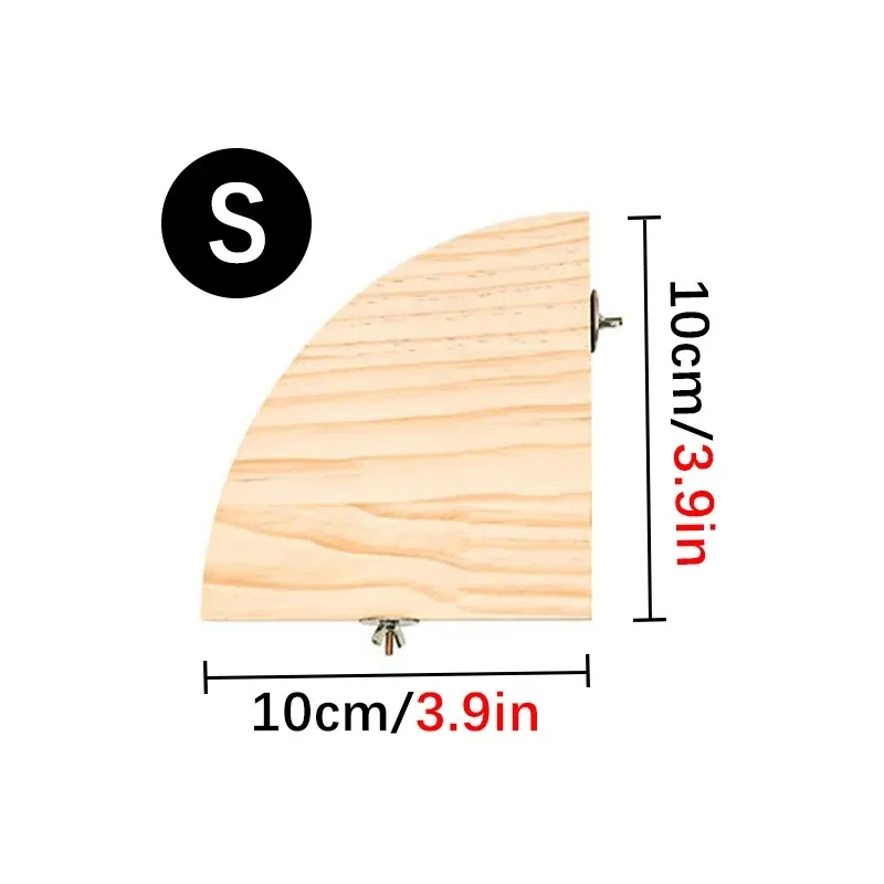 Papagei Vogel Holz Barsch Ständer Plattform Rechteck fächerförmige Regal Ständer Bord Sittich Hamster