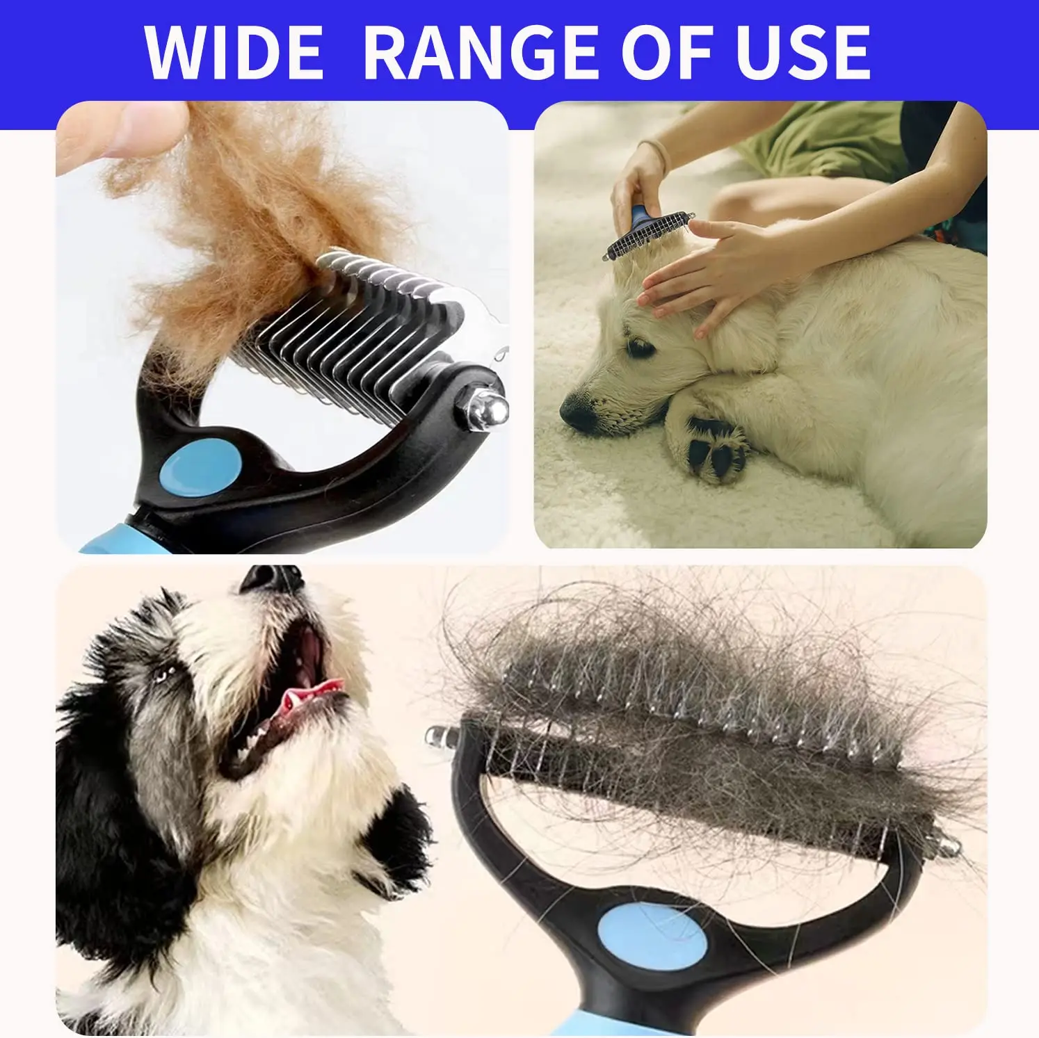 Professionelle Pet Enthaarung Pinsel Hund Haarentferner Haustier Pelz – Bild 6