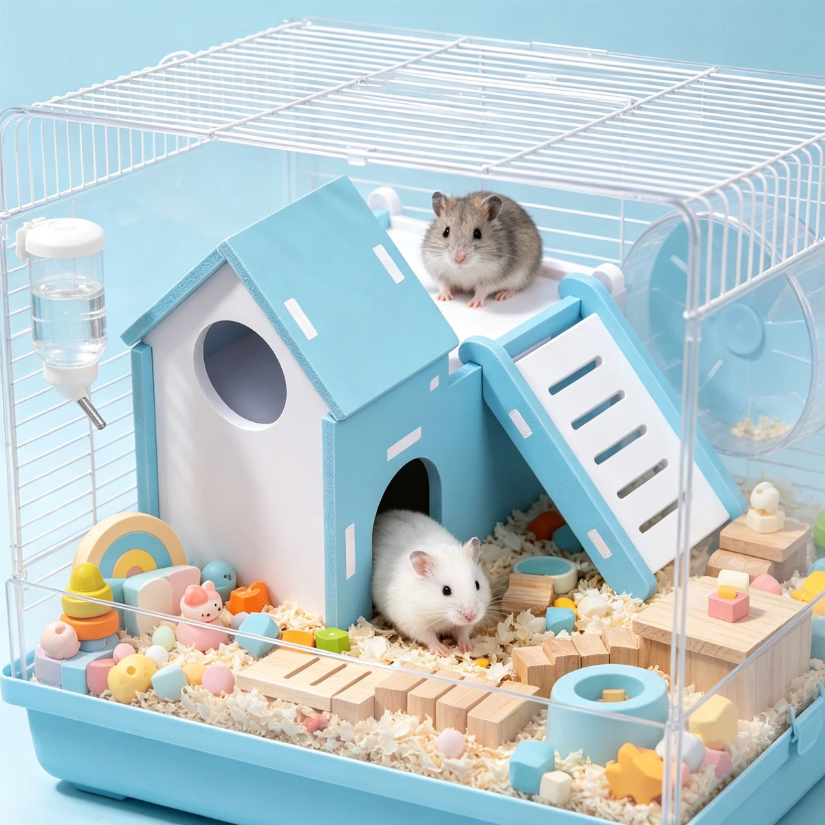 Hamsterhaus Häuser für Hamster Ratten Zubehör Meerschweinchen-Hütte – Bild 3
