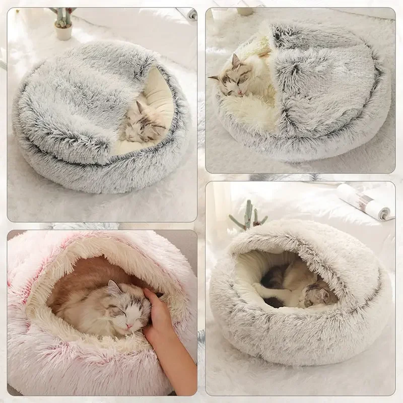 Katzenbett, Haustiermatratze, warmes, weiches Plüsch-Haustierbett – Bild 3