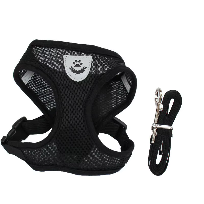 Katze Hundegeschirr Verstellbare Weste Walking Lead Leine für Welpen Hunde Halsband Polyester Mesh Geschirr