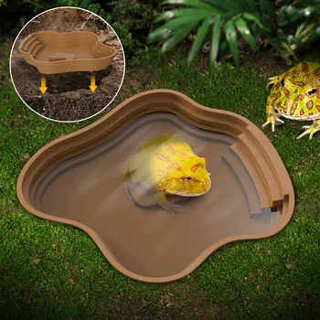 Schildkröten-Badebecken, Frosch-Badebecken, kann auch als Futterschale und Wasserschale verwendet werden