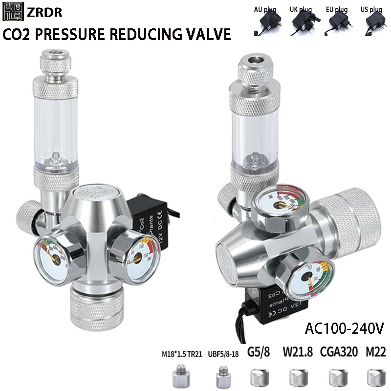 DIY Aquarium CO2-Regler Elektromagnetisches Ventil Blasenzähler CO2-Kontrollsystem Fischbecken
