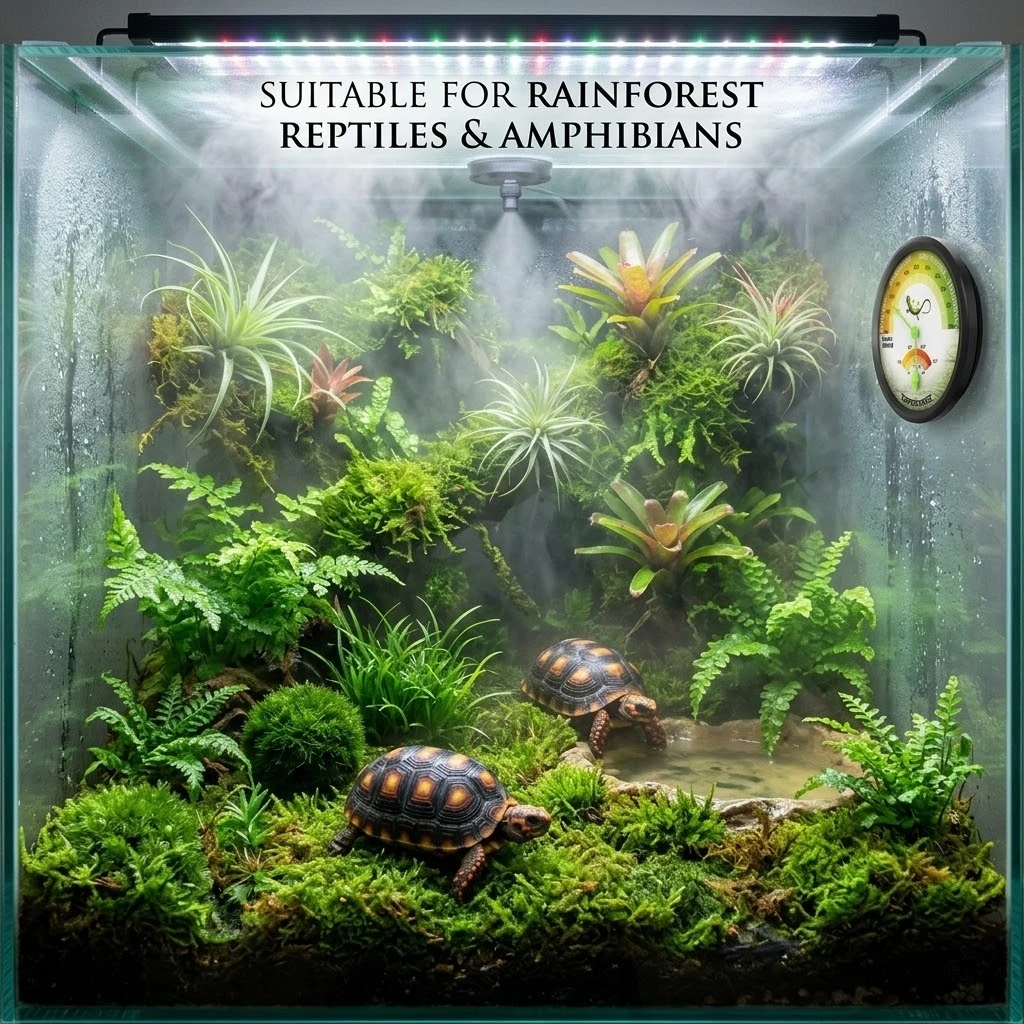 Reptilien-Terrarium Thermometer Hygrometer Magnetisches Analoges – Bild 4