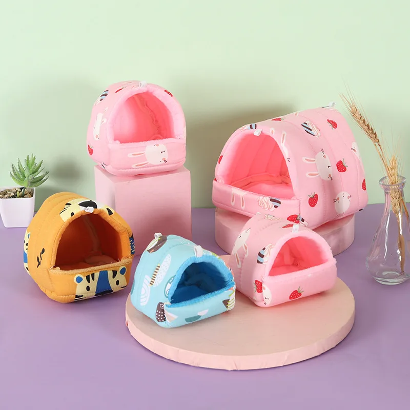 Meerschweinchen-Versteckbett, waschbarer Kleintierhauskäfig für Maus – Bild 2