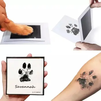 Pfotenabdruck Clean Touch Stempelkissen, Hunde- oder Katzen-Haustierbesitzer, Andenken, DIY-Set
