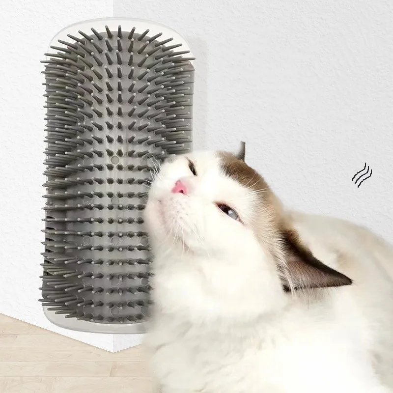 Massage Haustier Katze Bürste Ecke Kratzen Haar Entfernung Schönheit Sauber Ecke Pinsel Abnehmbare Scratcher