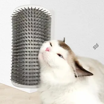 Massage Haustier Katze Bürste Ecke Kratzen Haar Entfernung Schönheit Sauber Ecke Pinsel Abnehmbare Scratcher