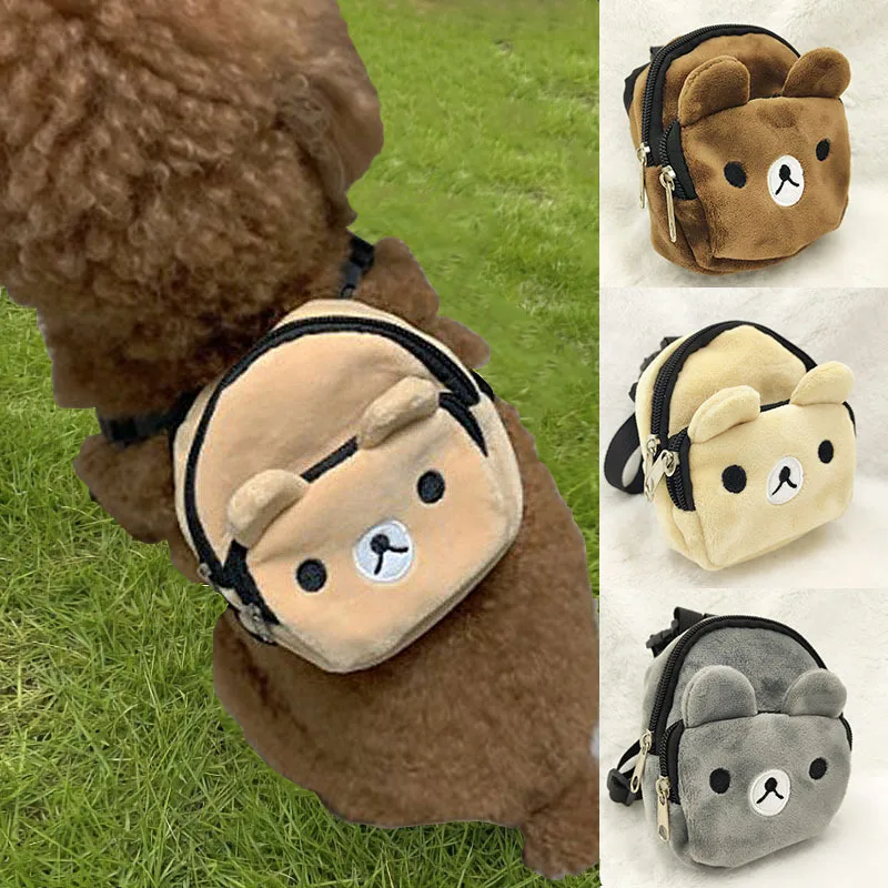 Hundetransportrucksack: Robuster Welpen-Selbsttragetasche mit verstellbarer Leine, Cartoon-Design, tragbares