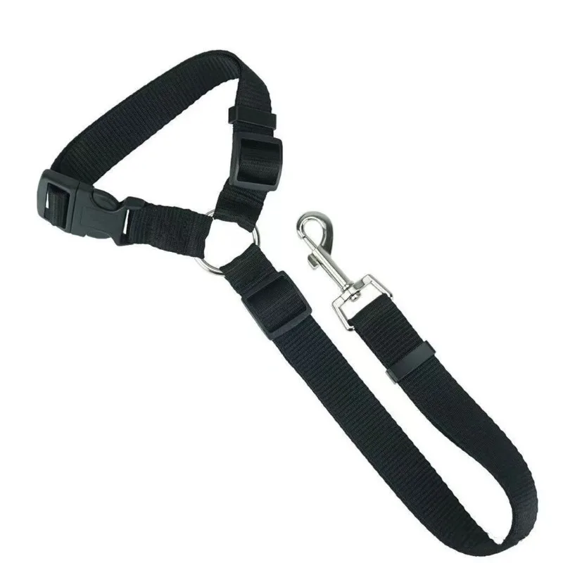 Einfarbig Zwei-in-one Haustier Auto Sitz Gürtel Nylon Blei Leine Rücksitz Sicherheit Gürtel Einstellbare Hunde