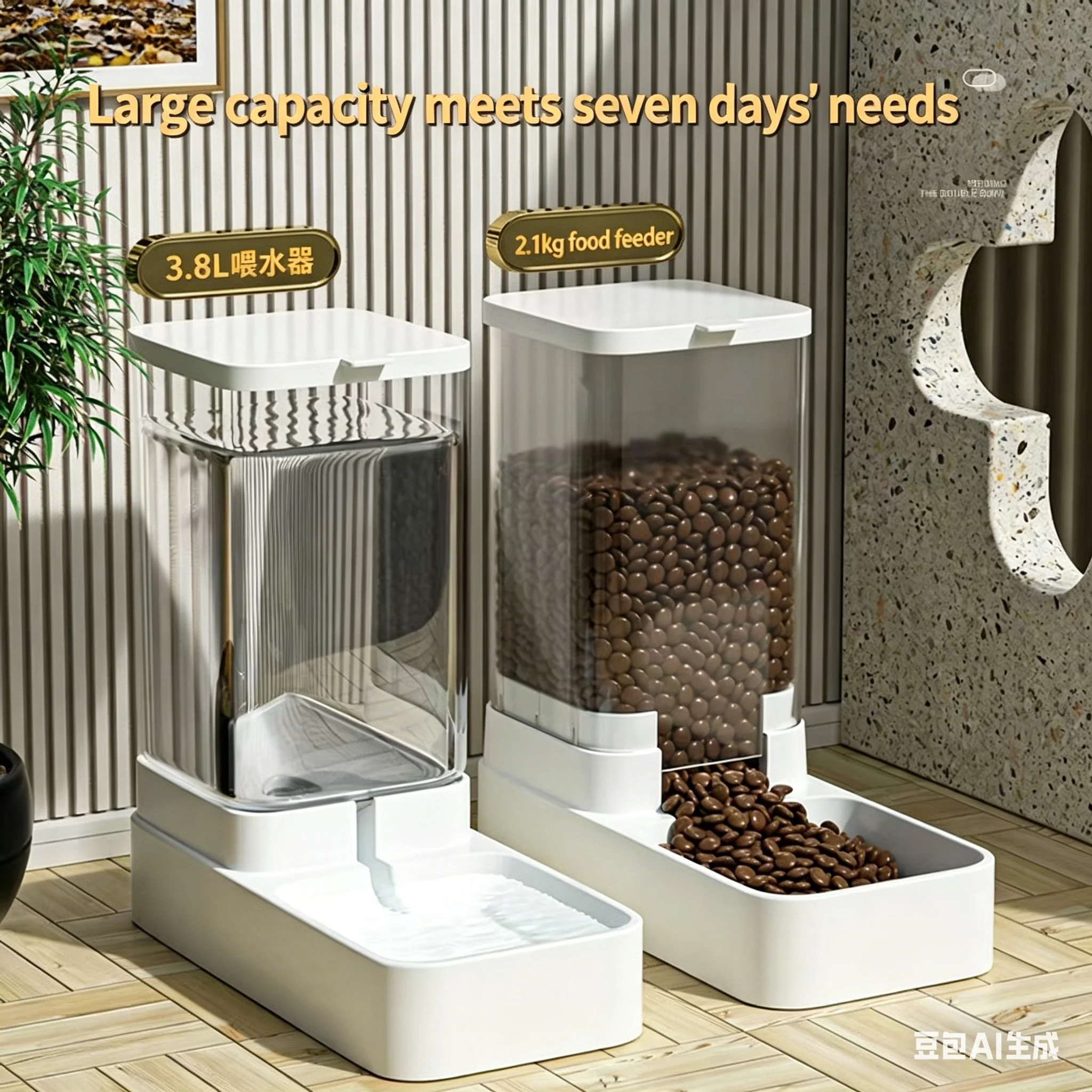 Automatischer Wasser- und Futterautomat für Katzen und Hunde – Bild 3