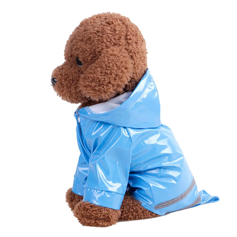 Sommer Outdoor Welpen Haustier Regenmantel S-XL Hoody Wasserdichte – Bild 5