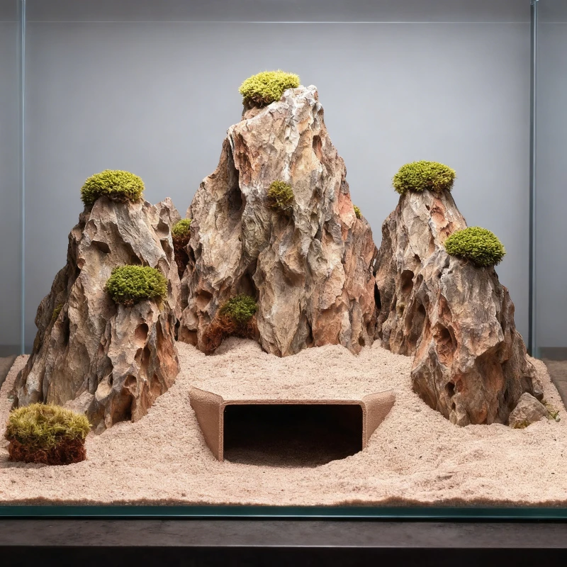 3D-gedrucktes Reptilienhöhlenversteck - Terrarium-Dekor