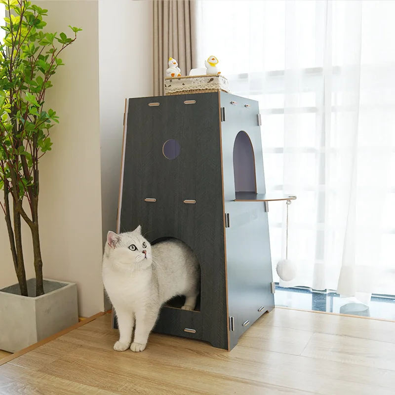Robustes Katzen- und Hundebett, Haustierbett zum Schlafen, Ruhe – Bild 3