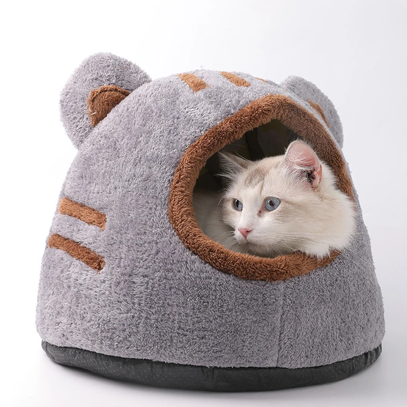 Winter-Tiefschlaf-Komfort-Katzenbett: Niedliches Bärenkopf-Nest – Bild 6