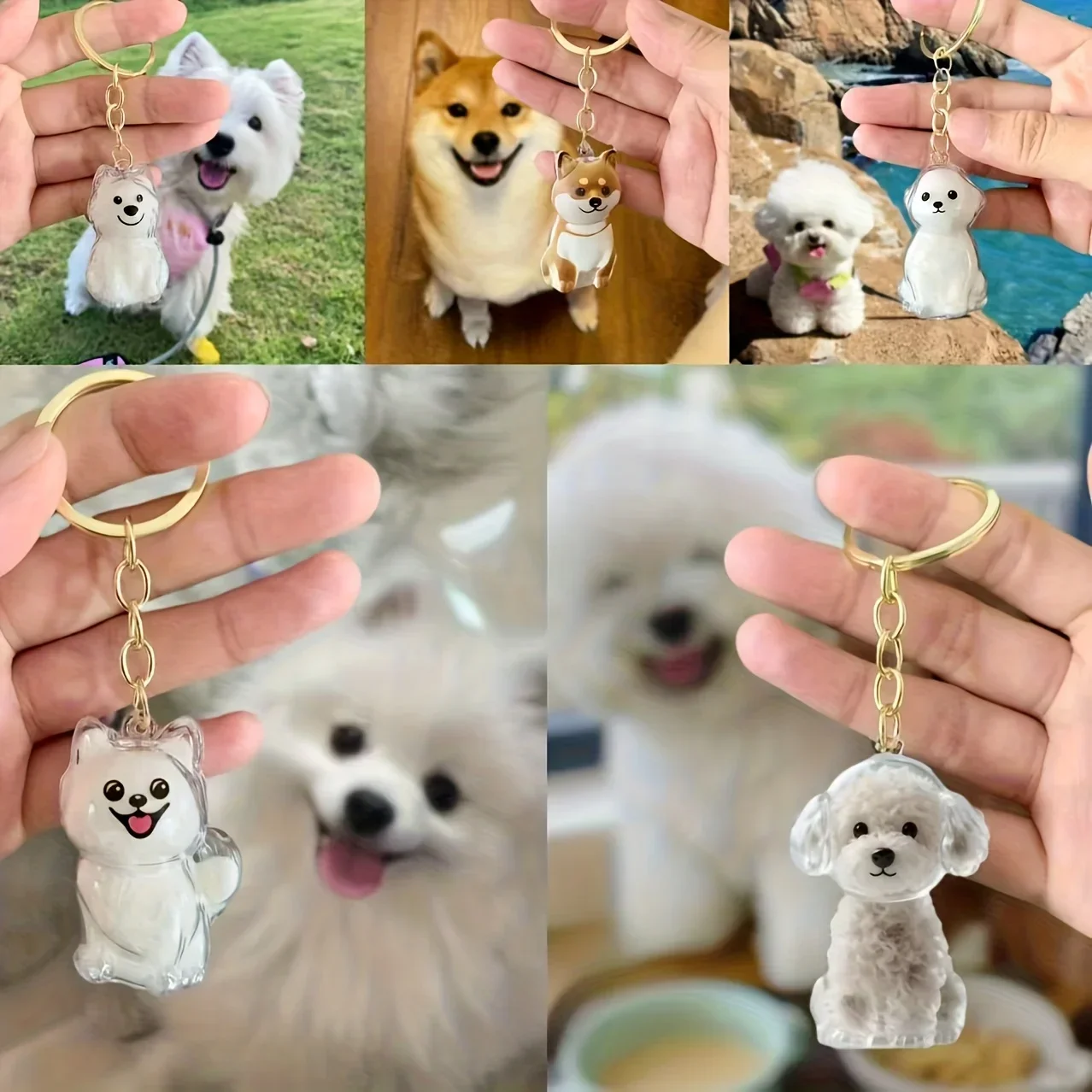 Transparenter Andenken-Anhänger in Hundeform, schöne Aufbewahrungsbox – Bild 5