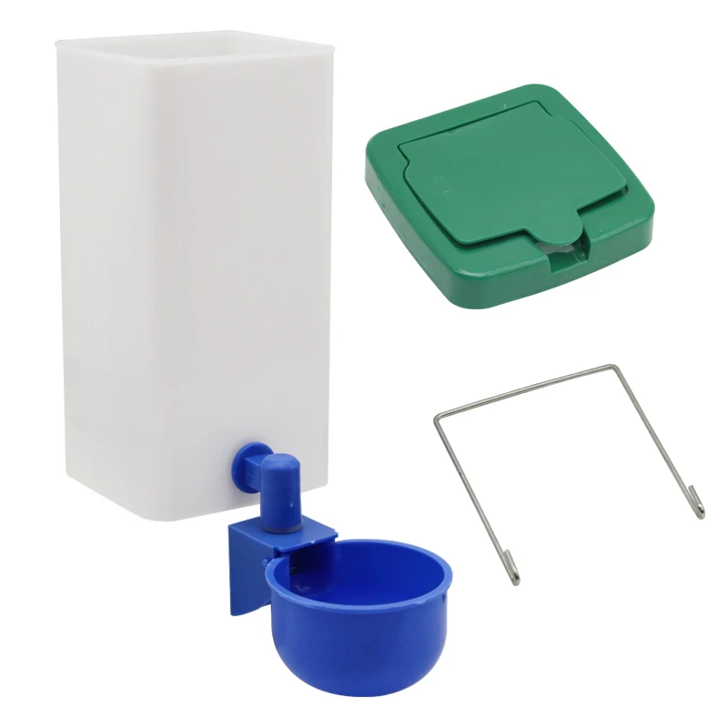 Kaninchen-Tränke 1000ml mit Blauer Schale, Kleintier-Wasserflasche – Bild 5