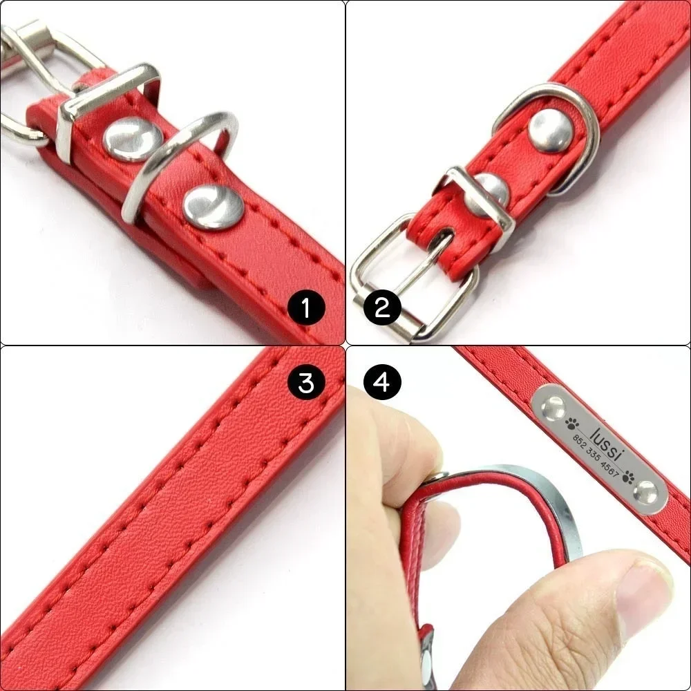 Personalisiertes Hundehalsband mit Namen, geschnitzter Ausweis – Bild 4