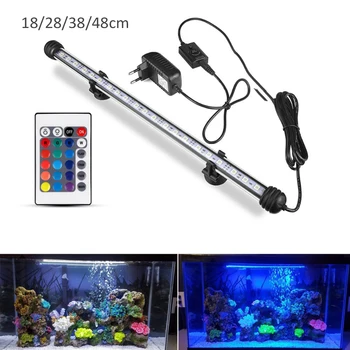 Aquarium LED Bar Licht Wasserdichte Aquarium Licht 110V UNS 18/28/38/48CM 220V EU Unterwasser Aquario Lampe