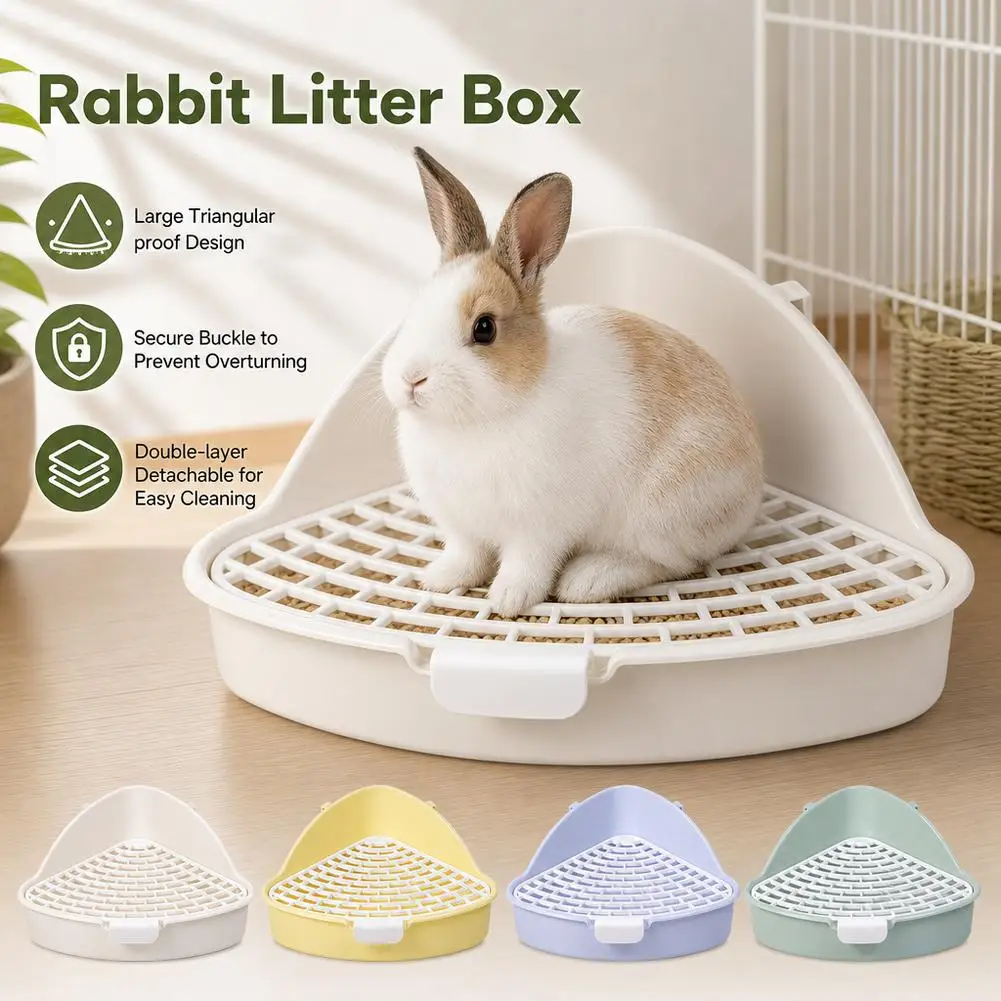 Kleintier-Toilette Kleintier-Streuschale Eckmodell für Hamster, Meerschweinchen, Frettchen, Gerbil