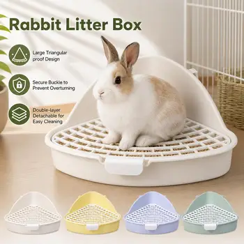 Kleintier-Toilette Kleintier-Streuschale Eckmodell für Hamster, Meerschweinchen, Frettchen, Gerbil