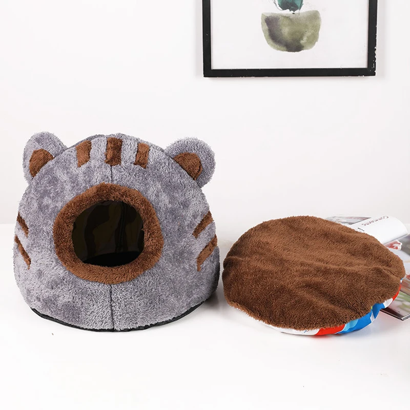 Winter-Tiefschlaf-Komfort-Katzenbett: Niedliches Bärenkopf-Nest – Bild 4