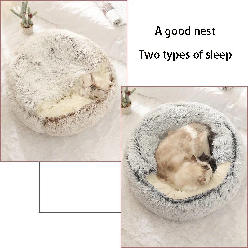 Katzenbett, Haustiermatratze, warmes, weiches Plüsch-Haustierbett – Bild 5
