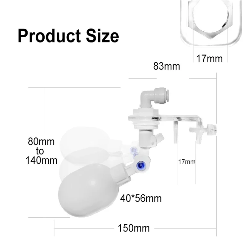 Auto Aquarium Wasserwechsler Kit Power Free Aquarium Float Kugelhahn – Bild 6