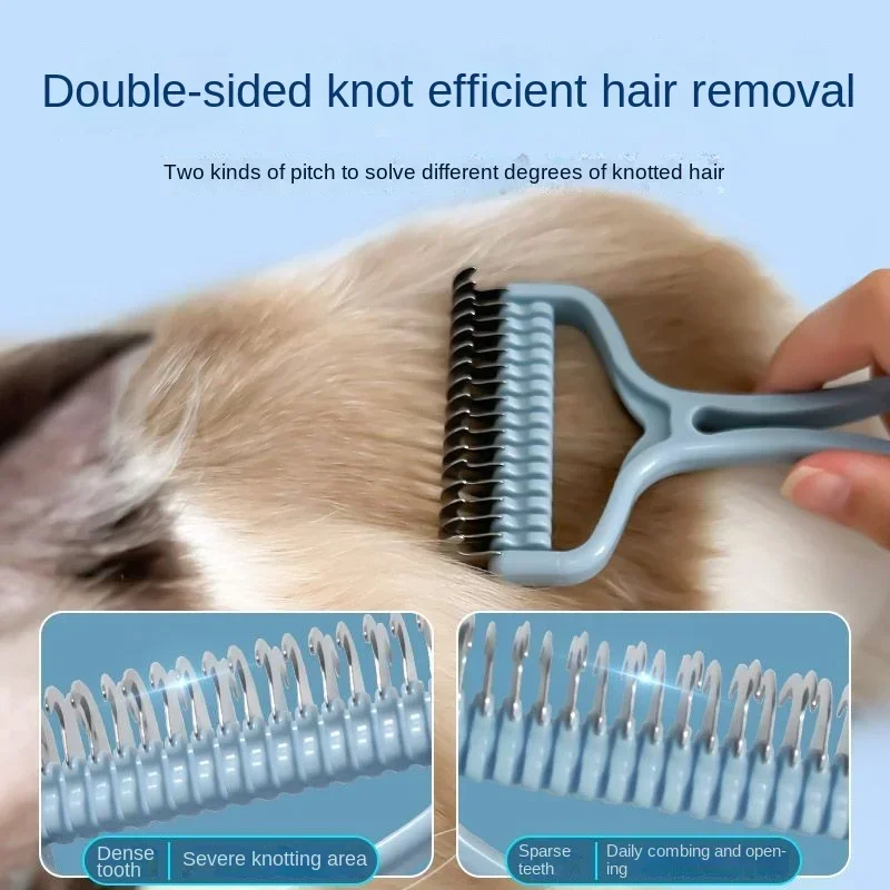 Katzenbürste Haustier-Knotenkamm 2-in-1 Hunde – Bild 6