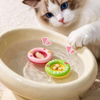 Interaktiver Katzen-Wassernapf, Trinkspielzeug für Haustiere, Ermutigt Kätzchen und Welpen, mehr Wasser