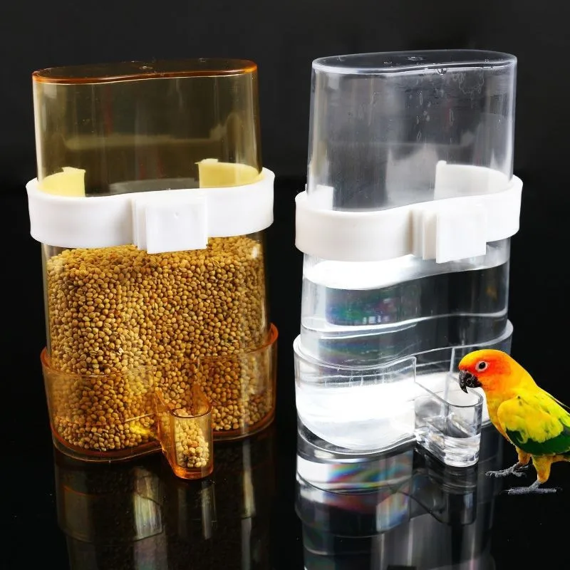 Automatischer Vogel-Wasserspender Vogel-Trinknapf Transparenter Vogelkäfig-Wasserbrunnen für Wellensittiche