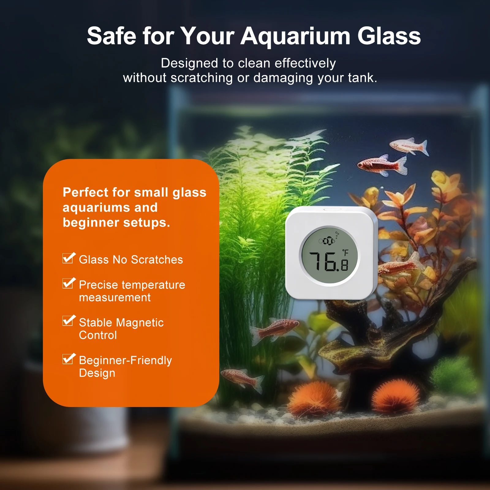 Nano Aquarium Magnetischer Algenschaber, Eingebautes Hochpräzises – Bild 6