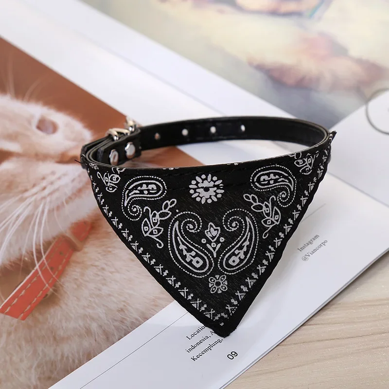 PU-Katzen-Hundehalsband mit Schal für kleine und mittelgroße Hunde – Bild 3