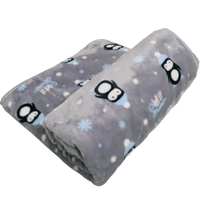Weiche, flauschige Flanell-Hundedecke mit niedlichem Cartoon-Motiv, Haustierbettlaken, warme, atmungsaktive