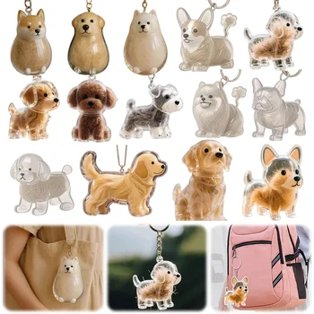 Transparenter Andenken-Anhänger in Hundeform, schöne Aufbewahrungsbox für Hunde-/Katzenhaare, Gedenkbox