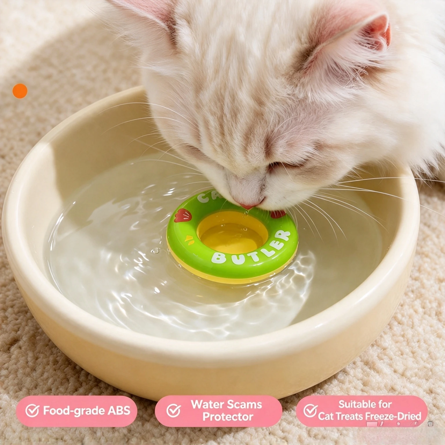 Interaktiver Katzen-Wassernapf, Trinkspielzeug für Haustiere, Ermutigt – Bild 4