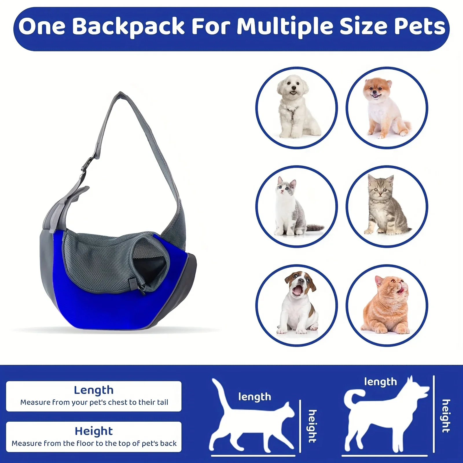 Dog Out Rucksack, Dog Sling Carrier Atmungsaktive – Bild 6