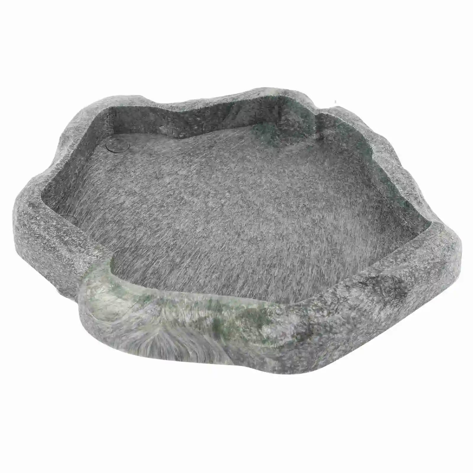Reptilien-Futterspender, ABS-Harz, imitiertes Rock-Design, Futternapf für Schildkröten, Eidechsen
