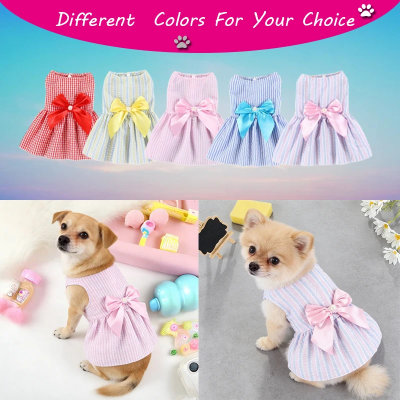 Haustierzubehör Kleines Hunde-Blumenprinzessinnenkleid Kitty Teddy – Bild 3