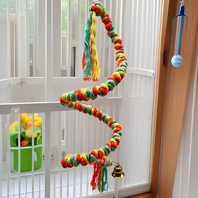 Vogelspielzeug Papageien-Schaukel Bungee-Kletterseil – Bild 4